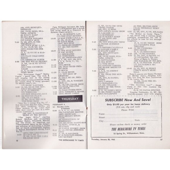 1965 Berkshire TV Times Guide | Marcel Marceau Cover | Local TV Listings - Picture 3 of 5